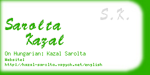 sarolta kazal business card